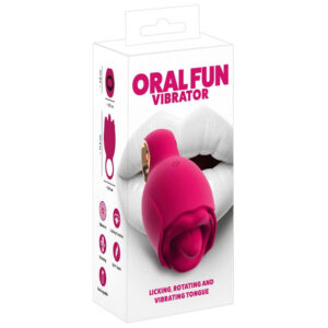 Oral Fun Vibrator med Slikkende Vibrator Tunge Pink