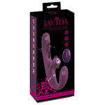 Javida Fjernbetjent Strap-On Vibrator Flicking Tunge Lilla