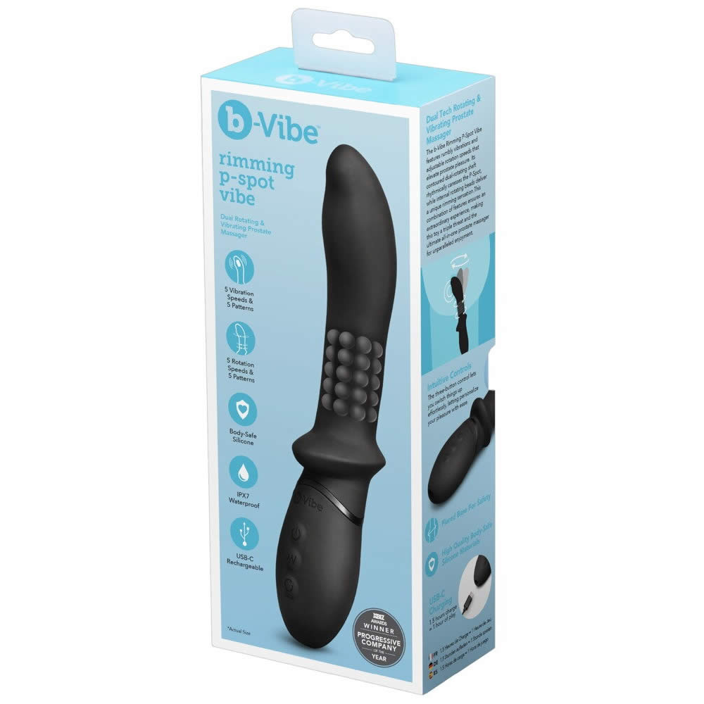 B-Vibe Rimming P-Spot Vibe Anal Vibrator Sort - Billede 9