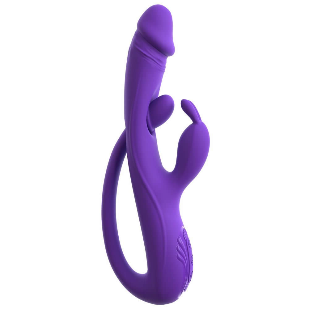 Sweet Smile Rabbit Vibrator med G-punkt og Anal Tickler Lilla - Billede 2
