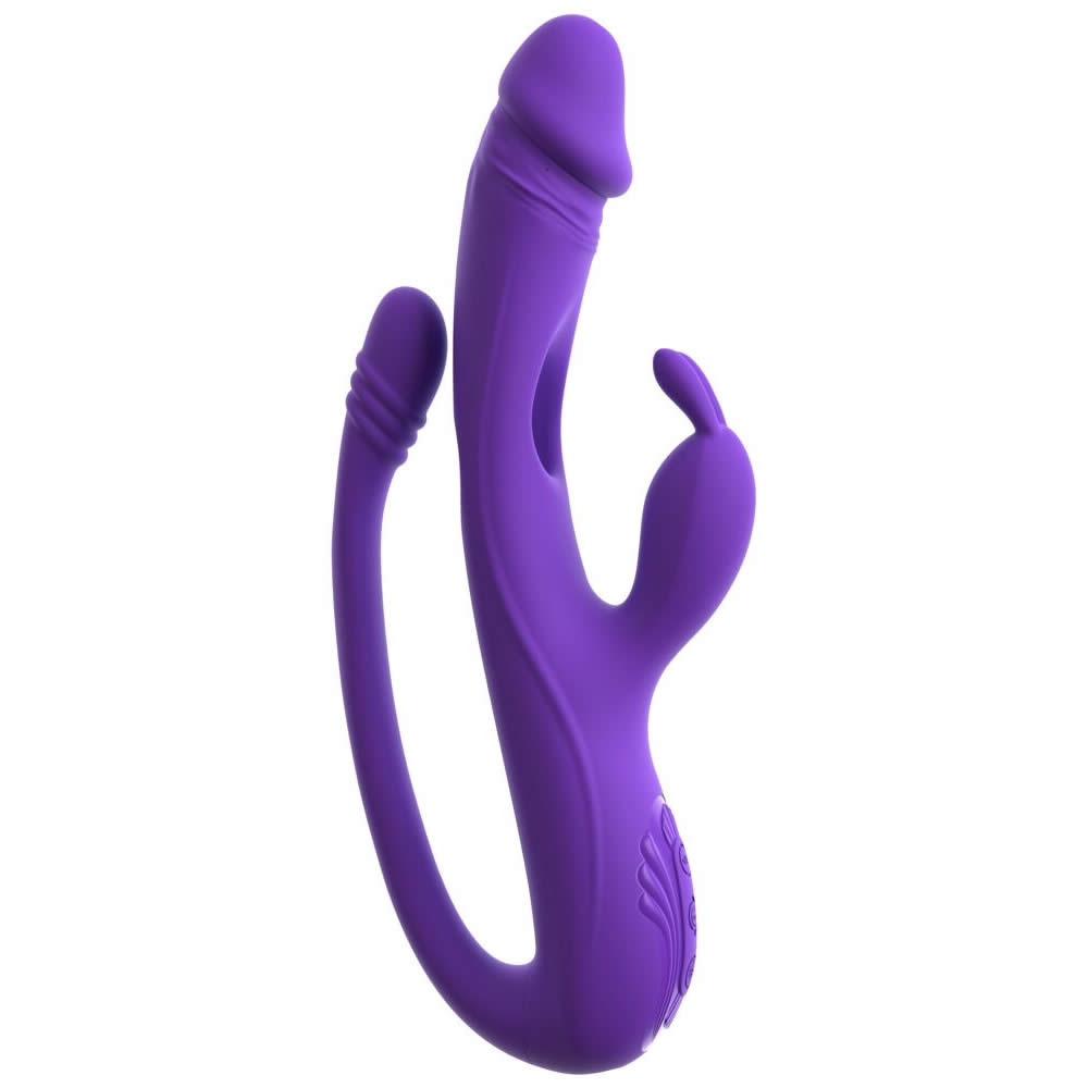 Sweet Smile Rabbit Vibrator med G-punkt og Anal Tickler Lilla - Billede 3