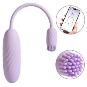 Svakom Plume App Styret Trådløs Vibrator Æg med Vibro Børste Lilla