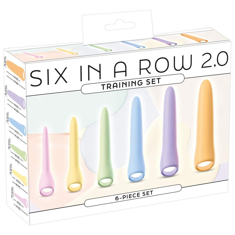 Six in a Row 2.0 Silikone Dildo Sæt Pakke med 6 - Billede 5