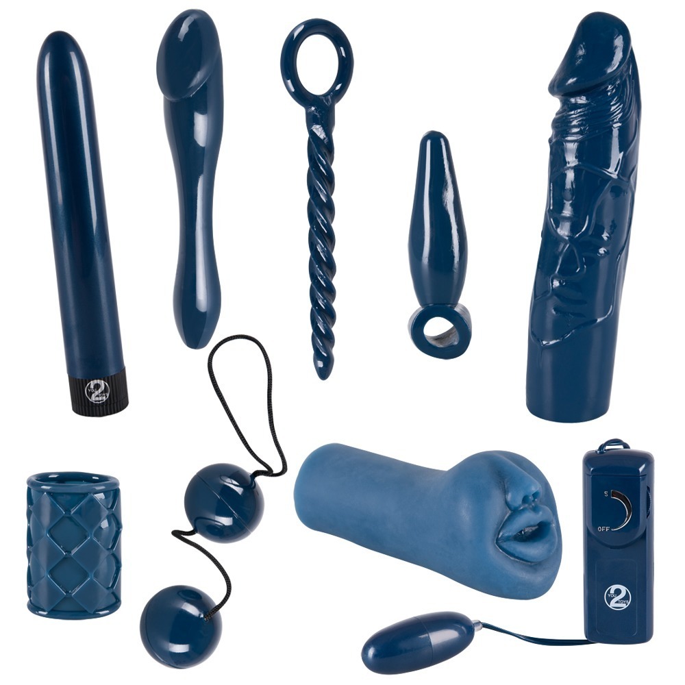 Midnight Blue Dildo og Vibrator sæt Blå - Billede 11
