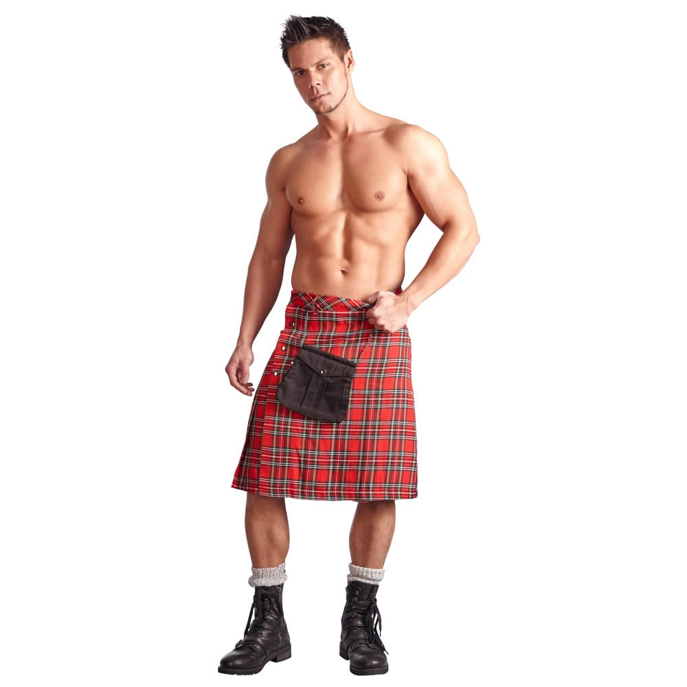 Skotsk Highlander Kilt i Rød og Hvid - Billede 8