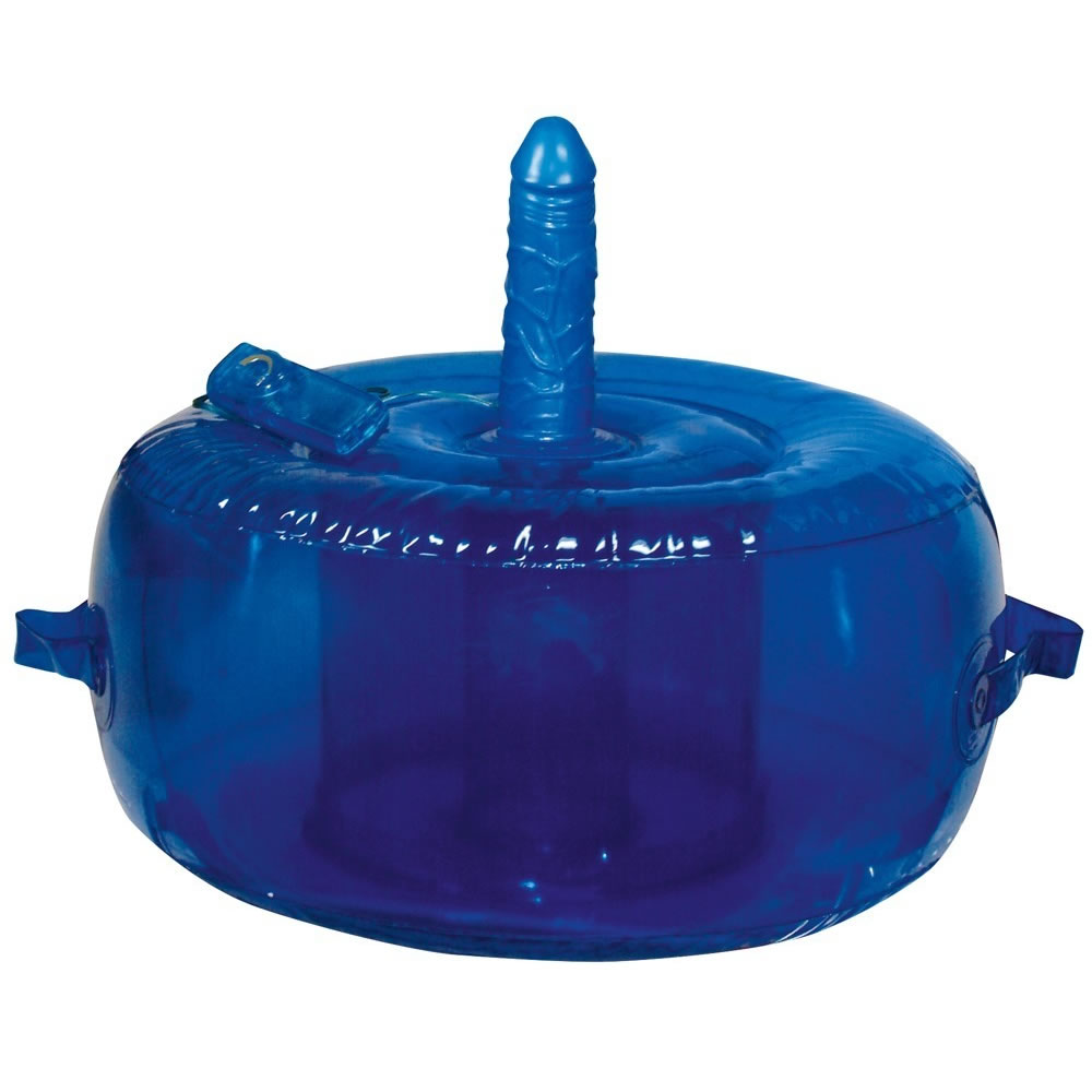 Sit and Love Oppustelig Pude med Vibrator Blå - Billede 2