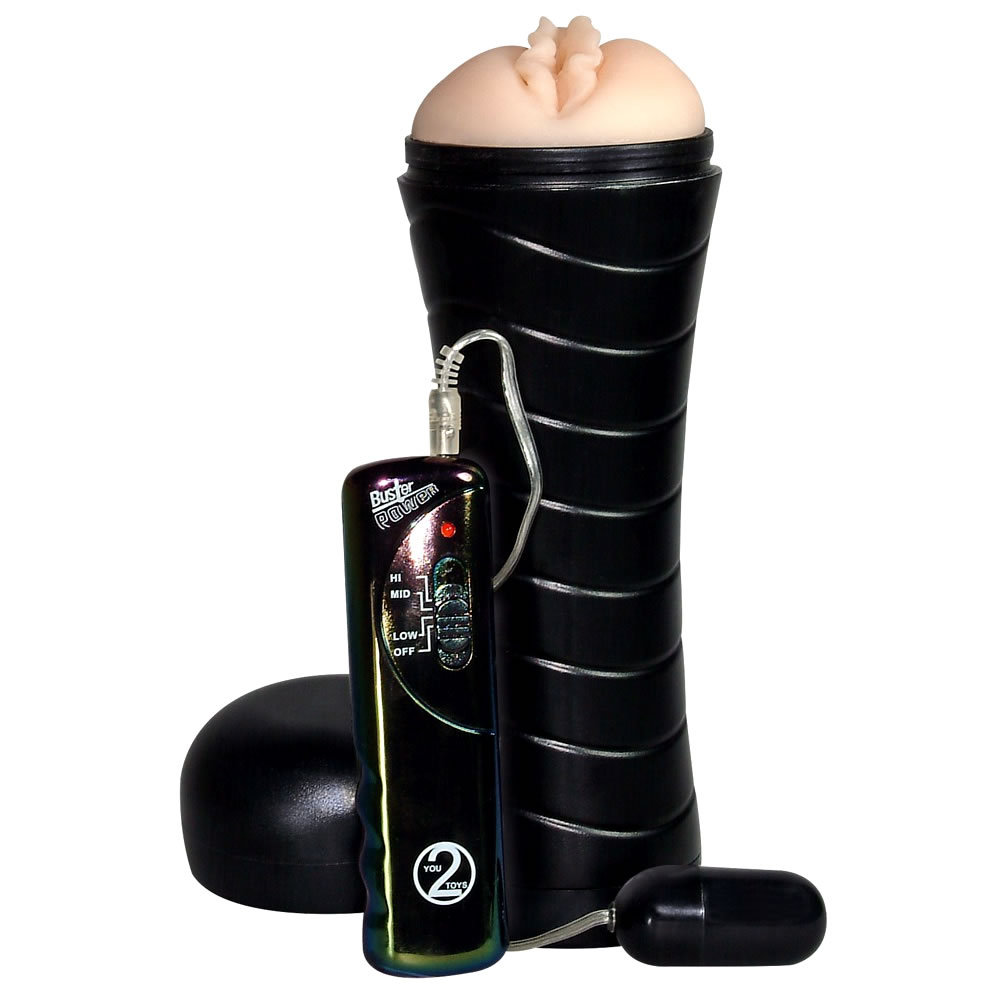 Pussy To Go - Masturbator med Vibrator Sort / Hud - Billede 5