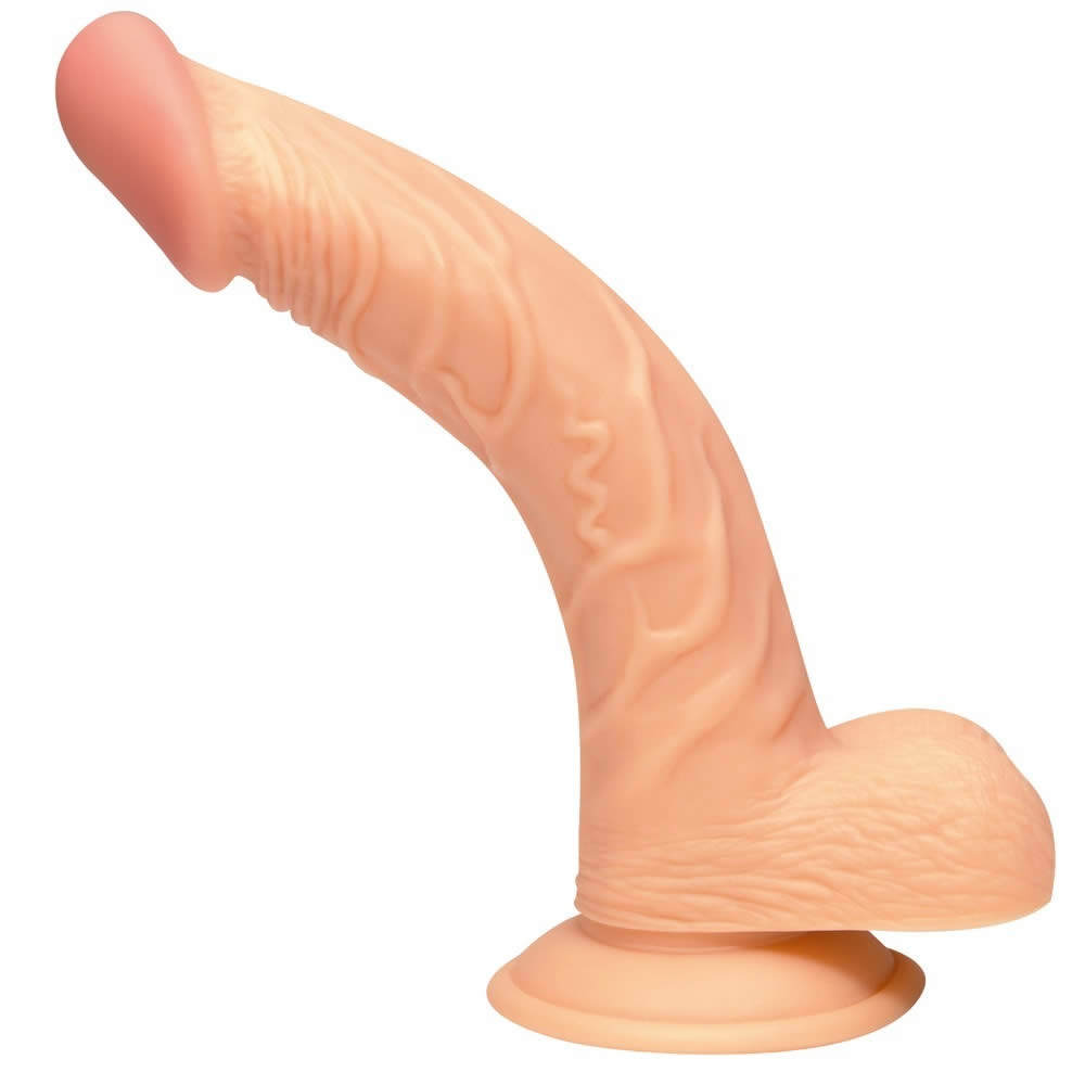 Curved Passion Dildo med Sugekop Hudfarve - Billede 2