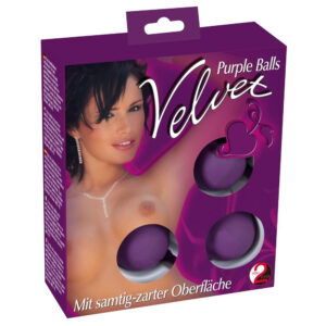 Velvet Loveballs 3 stk Elskovskugler Lilla