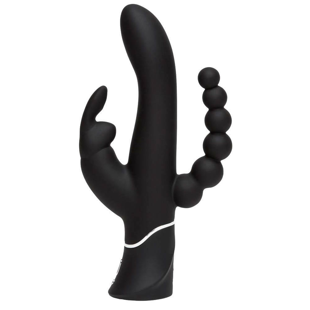 Happy Rabbit Vibrator Triple Curve med Analkæde Sort