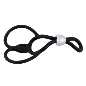 Penisring Triple Ball & Cock Ring med Testikelringe Sort