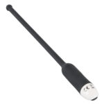 Silikone Dilator Ekstra Lang med Vibrator Sort / Hvid