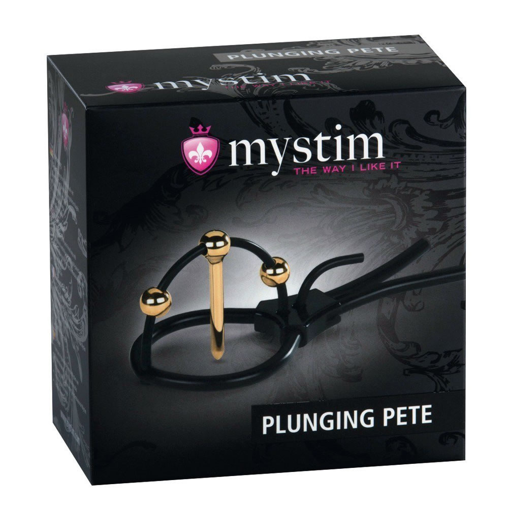 Mystim Plunging Pete Elektrosex Dilator til Pirrestrøm Sort / Guld