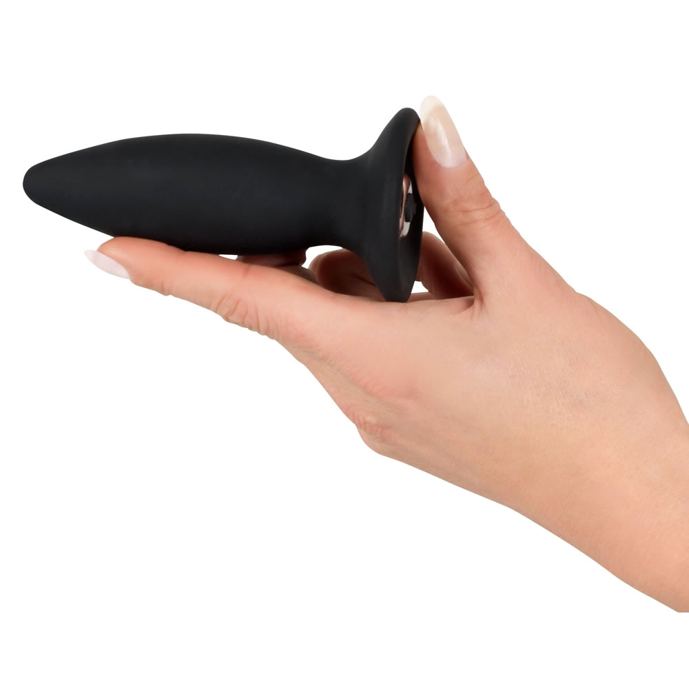 Black Velvets Genopladelig Silikone Anal Plug med Vibrator - Billede 9