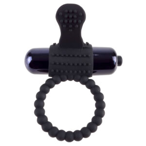 Fantasy C-Ringz Super Penisring med Klitoris Vibrator Sort