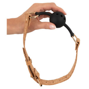 Vegan Fetish Gag Ball Kork / Guld