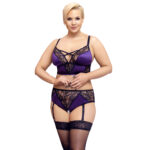 Plus Size Lingeri Sæt af Satin og Blonder