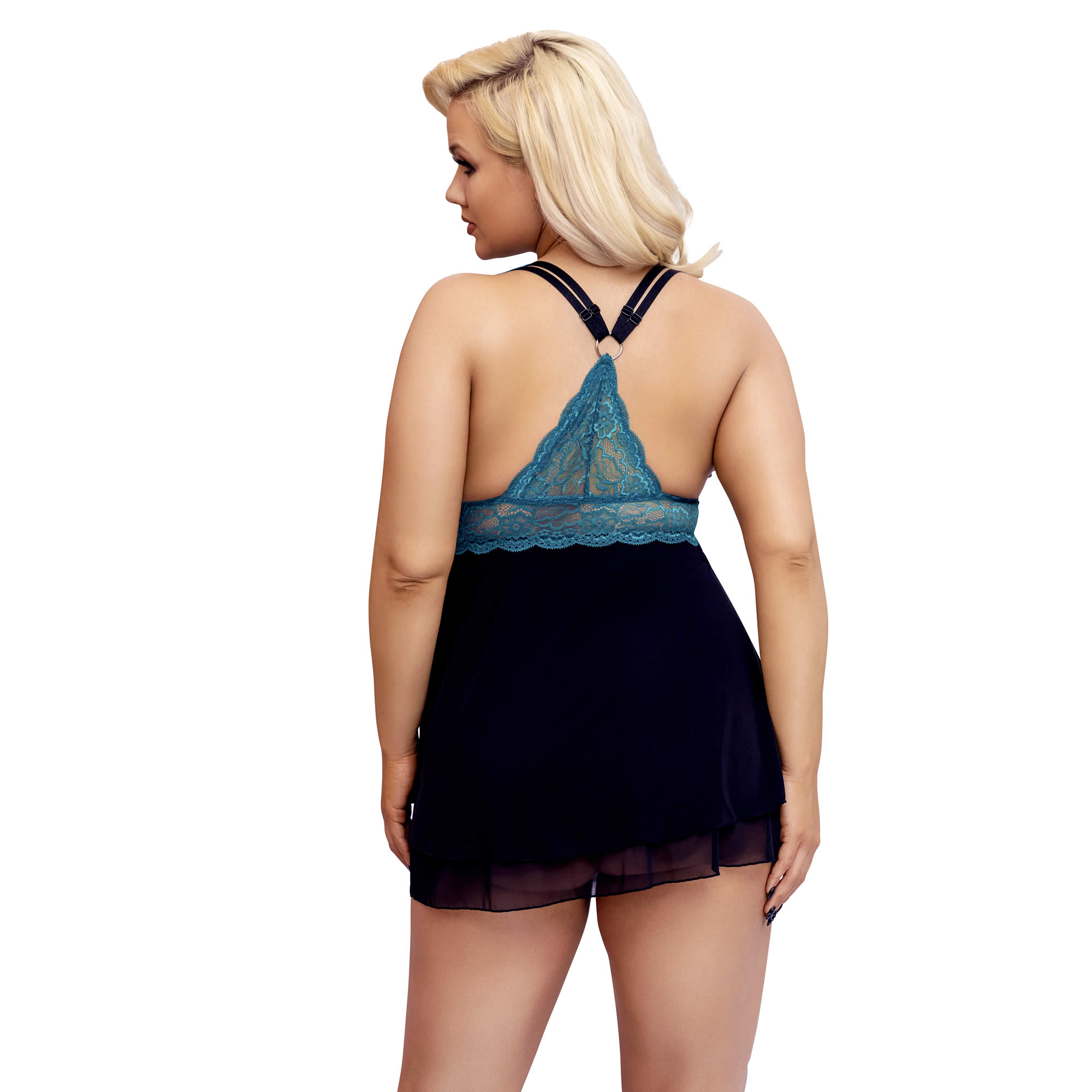 Plus Size Babydoll i Blonder og Tyl - Billede 10