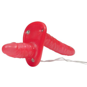 Bad Kitty Strap-On Duo Dildo Vibrator Rød