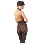 Sort Net Catsuit brystfri og bundløs