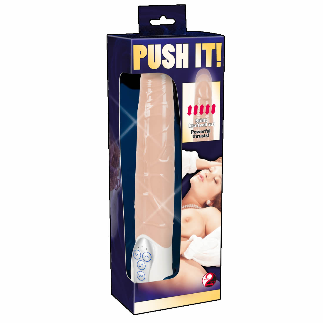 Push It Vibrator med Stød Bevægelser Hudfarve