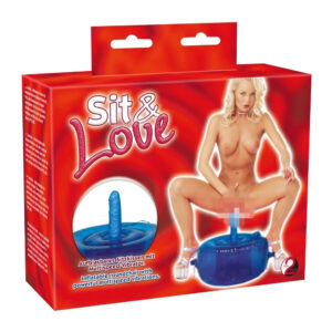 Sit and Love Oppustelig Pude med Vibrator Blå