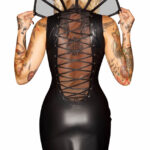 Noir Exclusive Wetlook Kjole med Krave