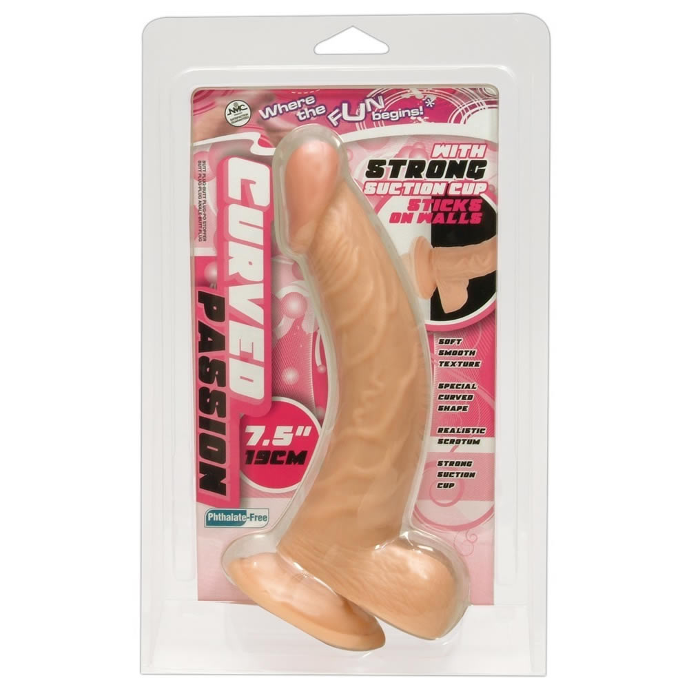 Curved Passion Dildo med Sugekop Hudfarve