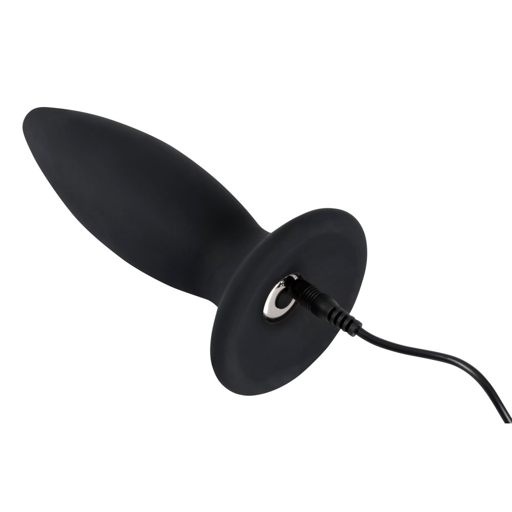 Black Velvets Genopladelig Silikone Anal Plug med Vibrator - Billede 10