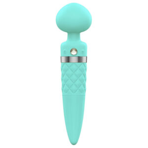 Pillow Talk Sultry Massagestav og Vibrator med Varmefunktion og Swarovski Krystal Turkis
