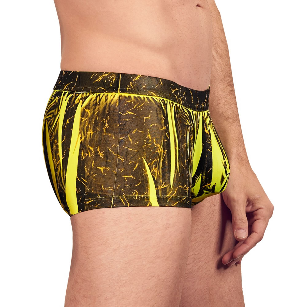 Herre Tights med Neon Gul Mønster - Billede 8