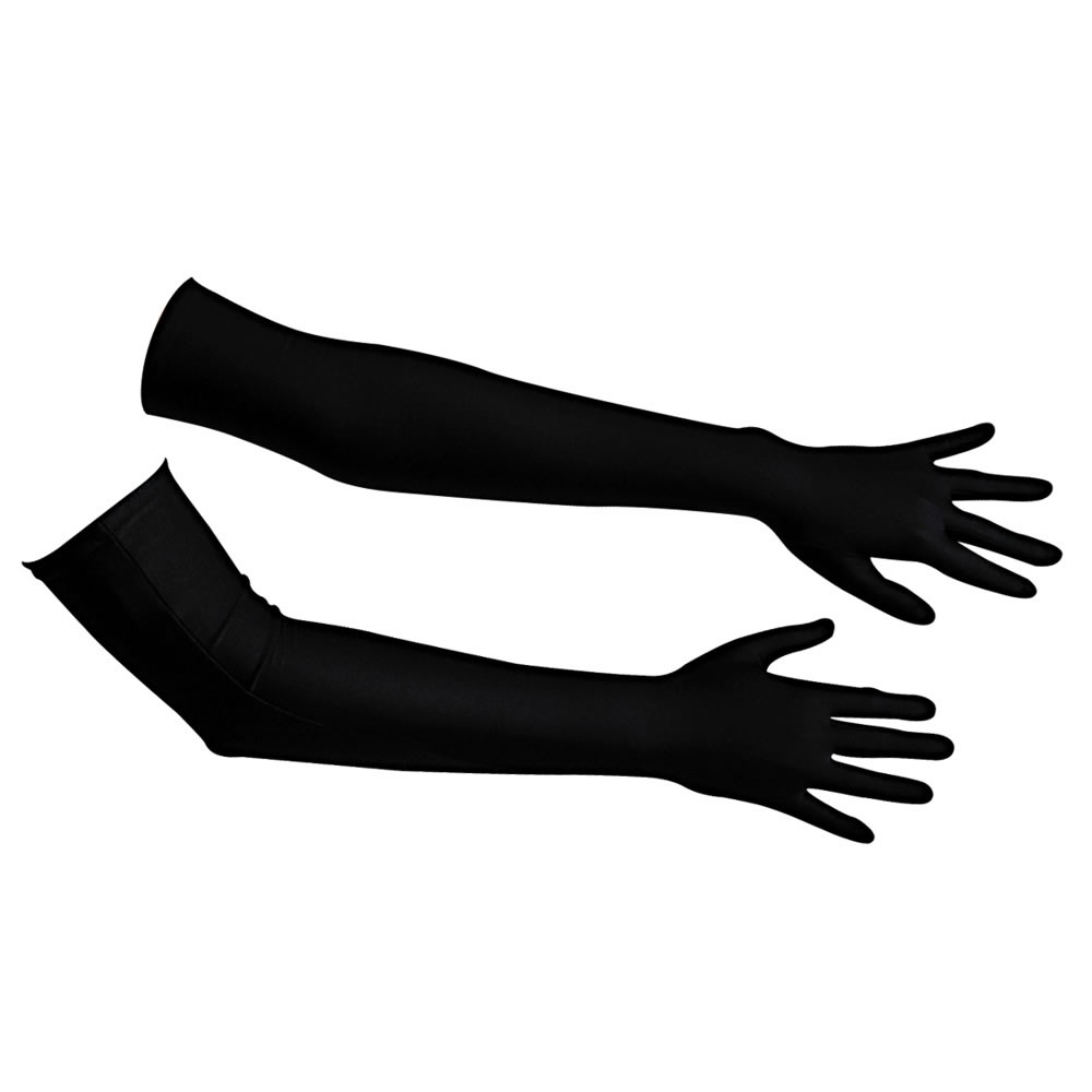 Satin Handsker Sort Onesize (S-L) - Billede 3