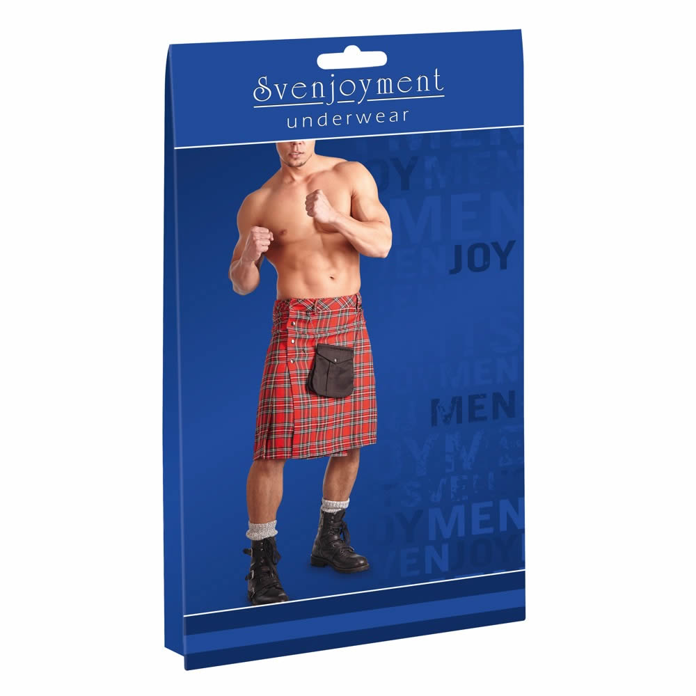 Skotsk Highlander Kilt i Rød og Hvid - Billede 2