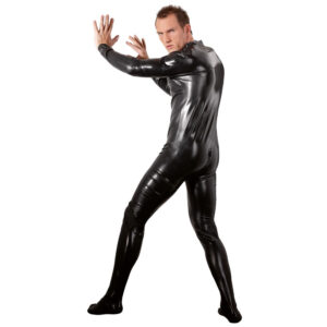 Herre Latex Heldragt i sort
