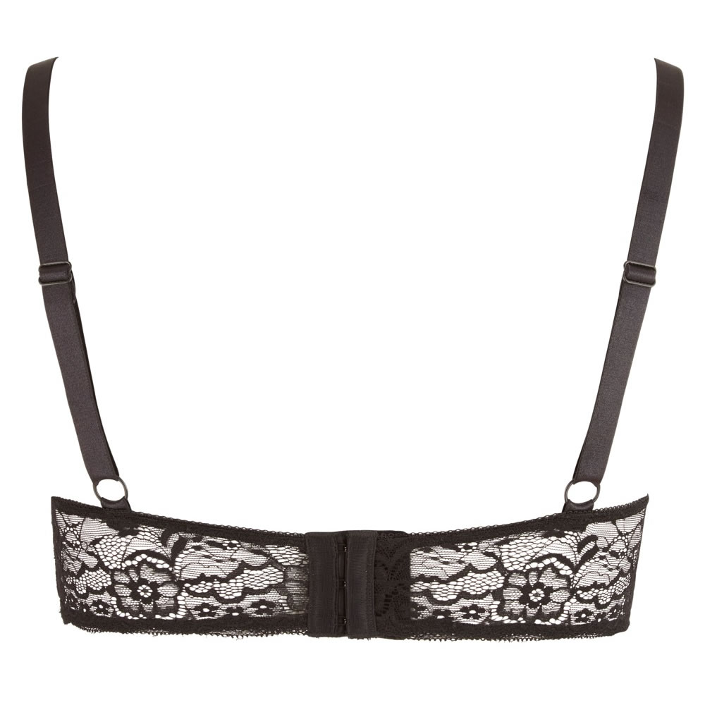 Plus Size 1/4 Cage BH i Sort - Billede 8