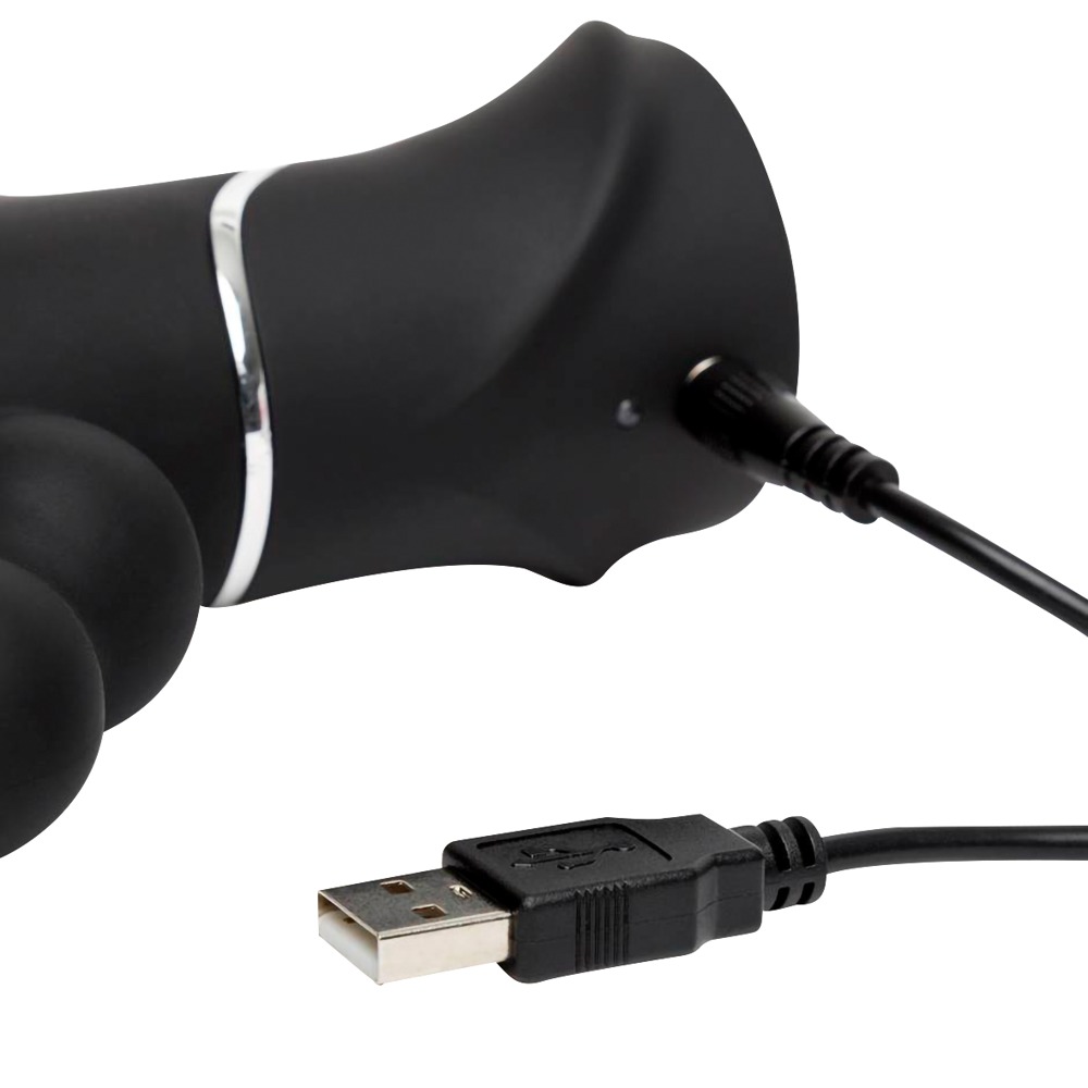 Happy Rabbit Vibrator Triple Curve med Analkæde Sort - Billede 4