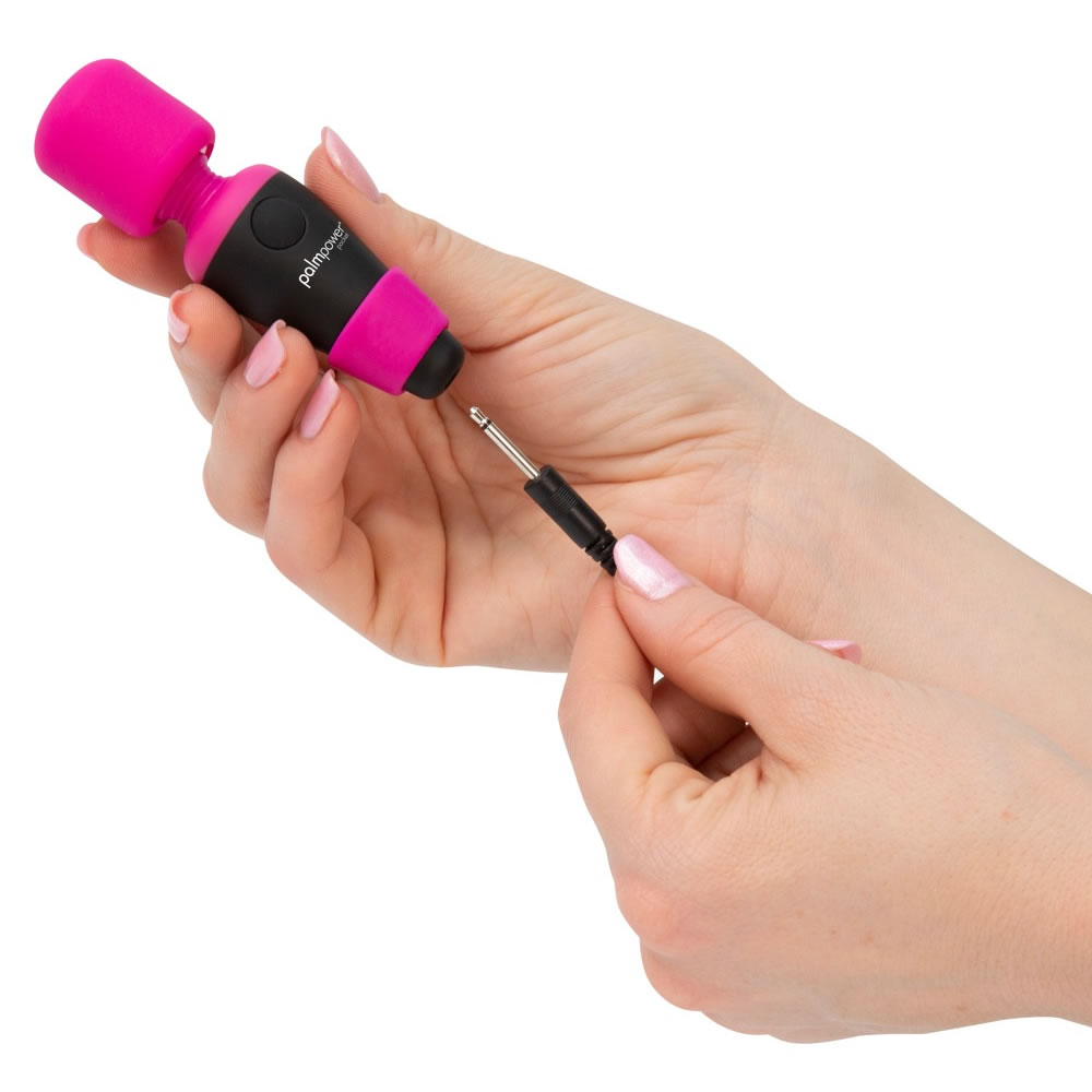 Palm Power Pocket Wand Massagestav Pink / Grå - Billede 4