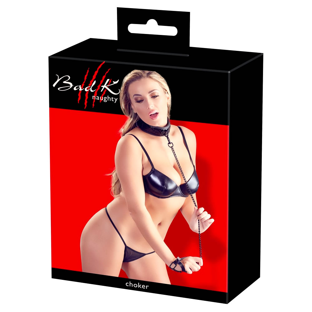 Bondage Halsbånd med Metal Line - Billede 4