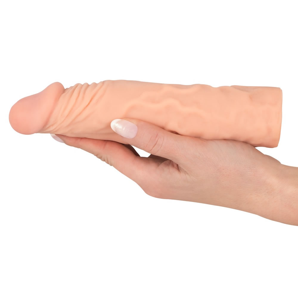 Nature Skin Extension Sleeve Penis Hylster Hudfarve - Billede 4