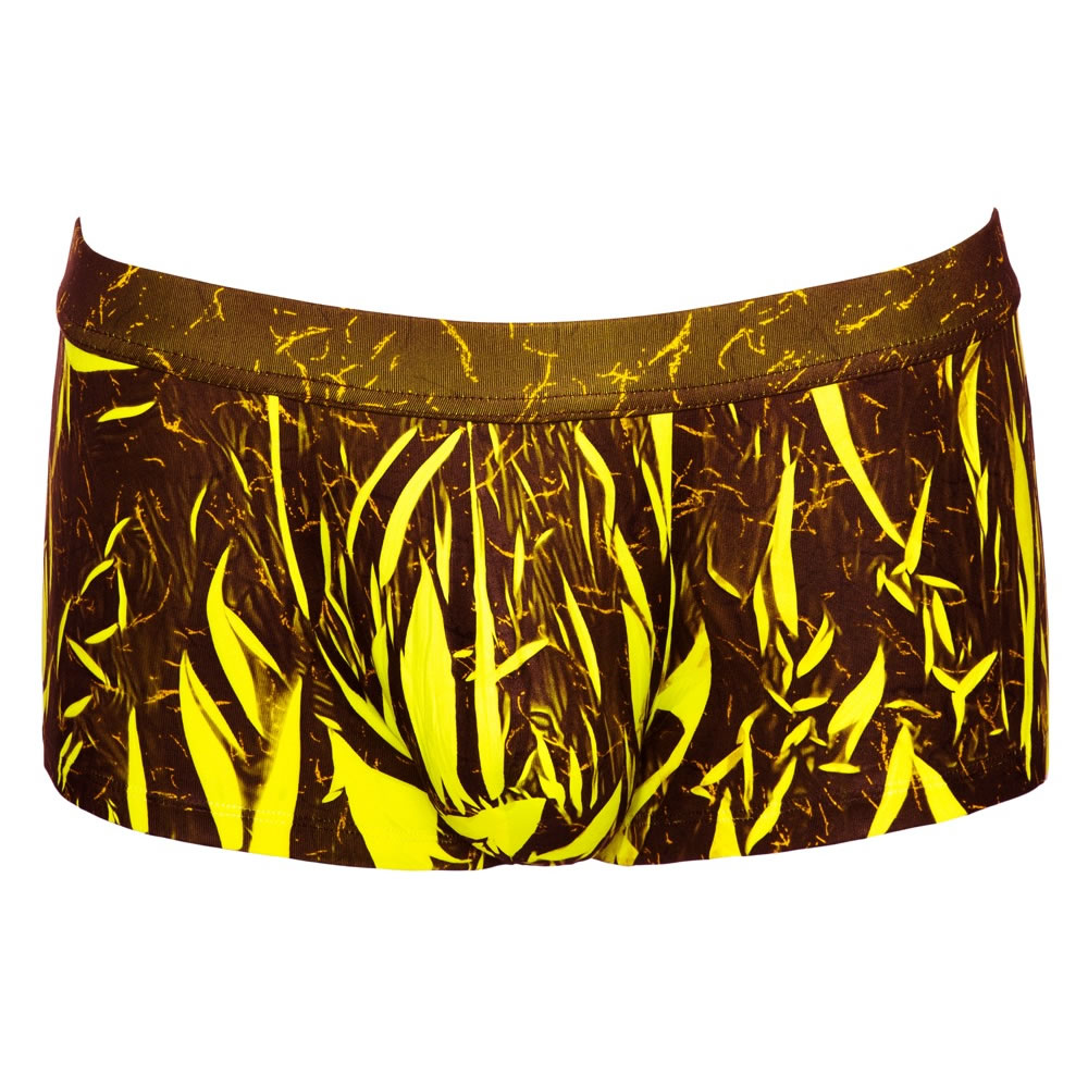 Herre Tights med Neon Gul Mønster - Billede 4
