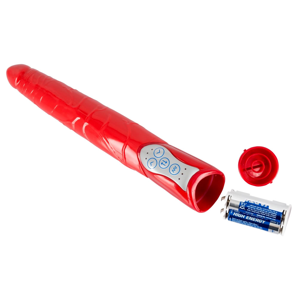 Red Push Vibrator med Stødfunktion Rød - Billede 4