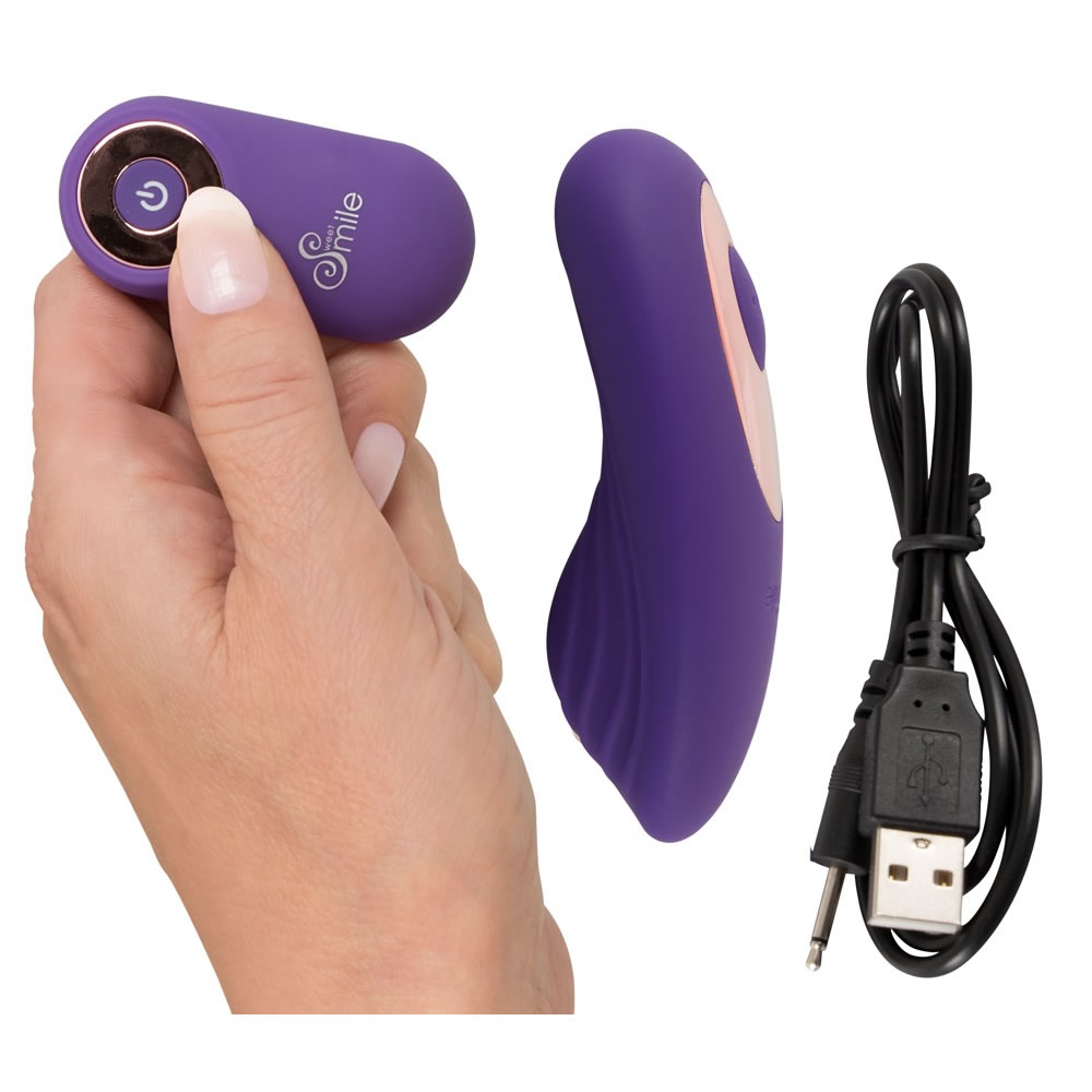 Smile Panty Vibrator Klitoris Stimulator Lilla - Billede 5