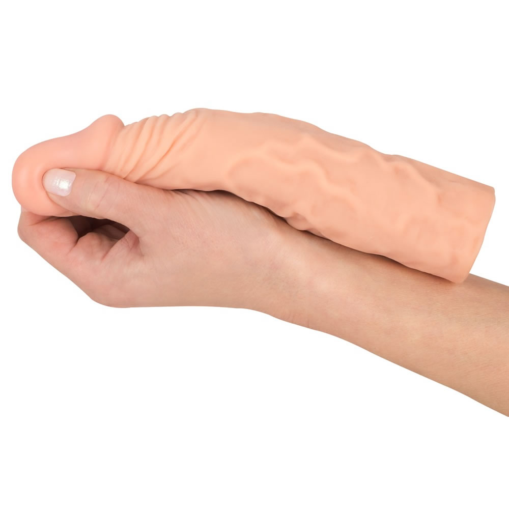 Nature Skin Extension Sleeve Penis Hylster Hudfarve - Billede 5