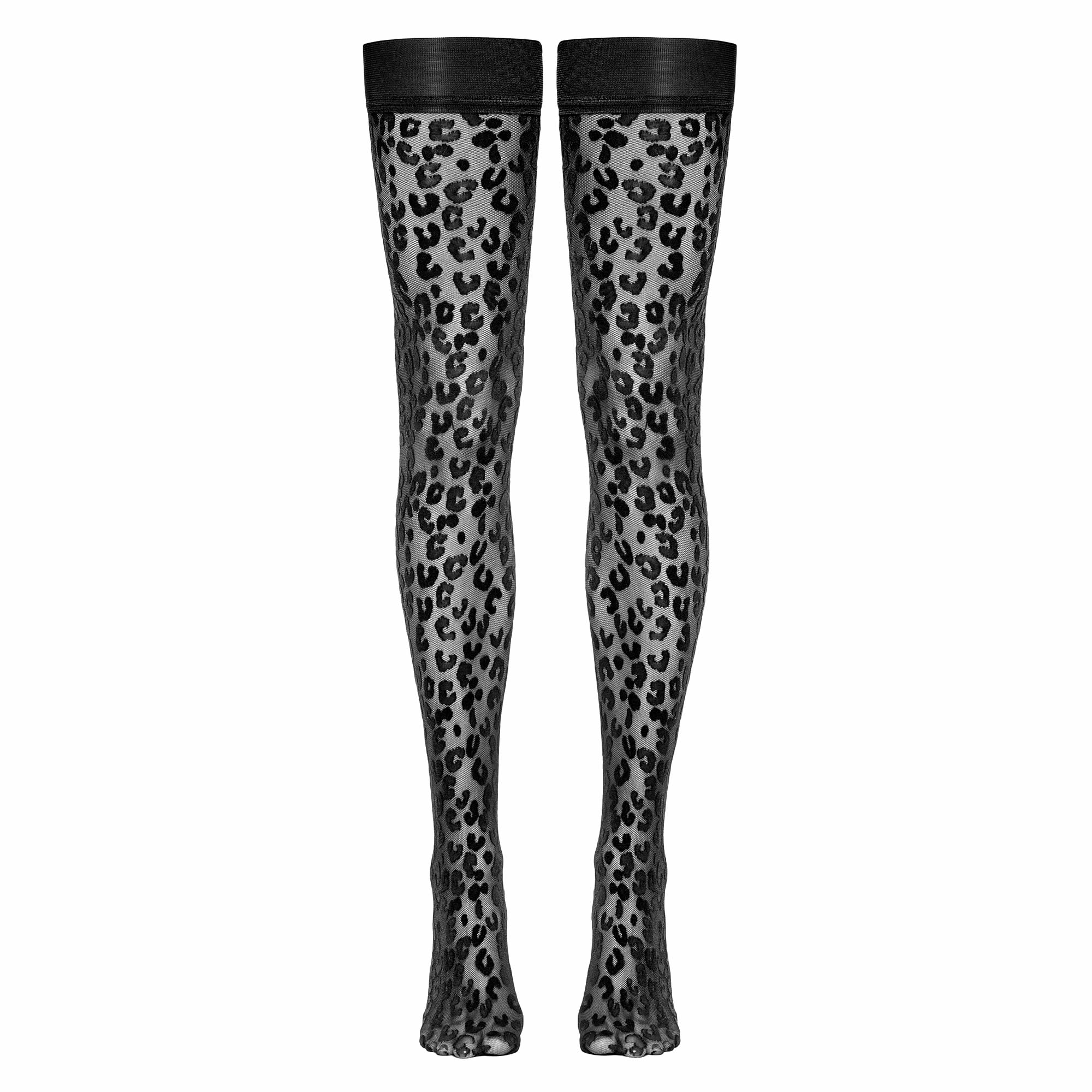 Selvsiddende Strømper med Leopard Look - Billede 5