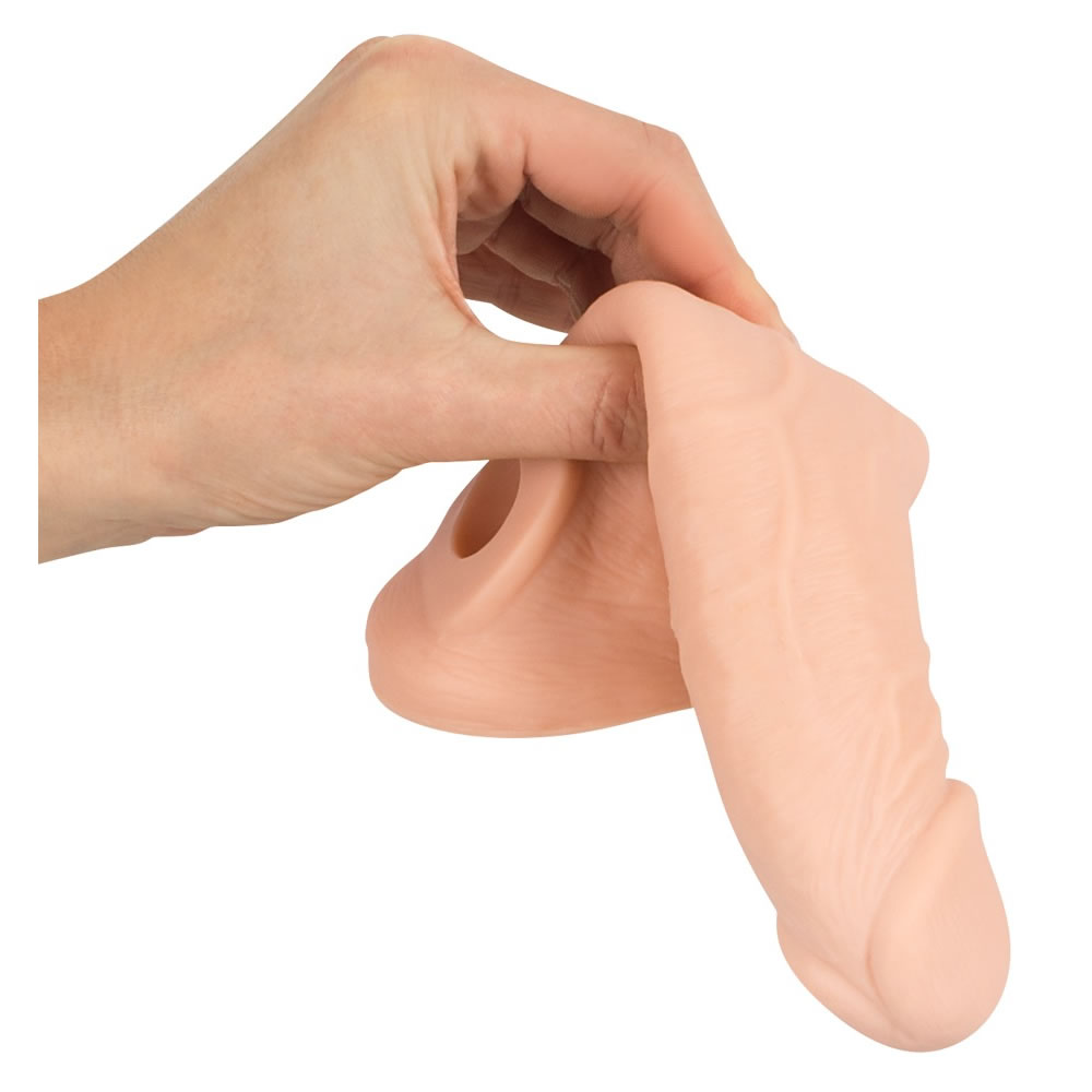 Nature Skin Penis Sleeve Extension Penishylster Hudfarve - Billede 6