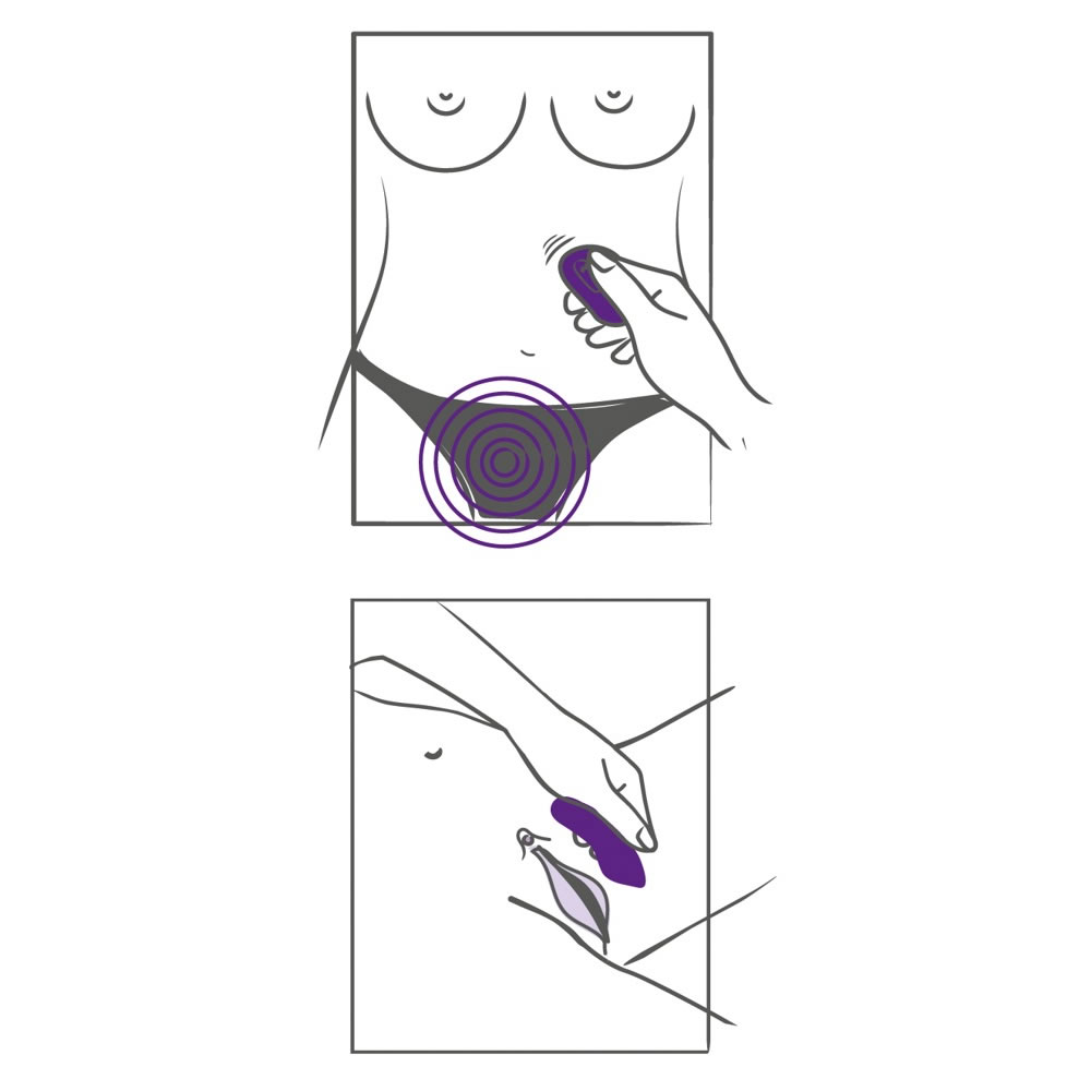 Smile Panty Vibrator Klitoris Stimulator Lilla - Billede 6