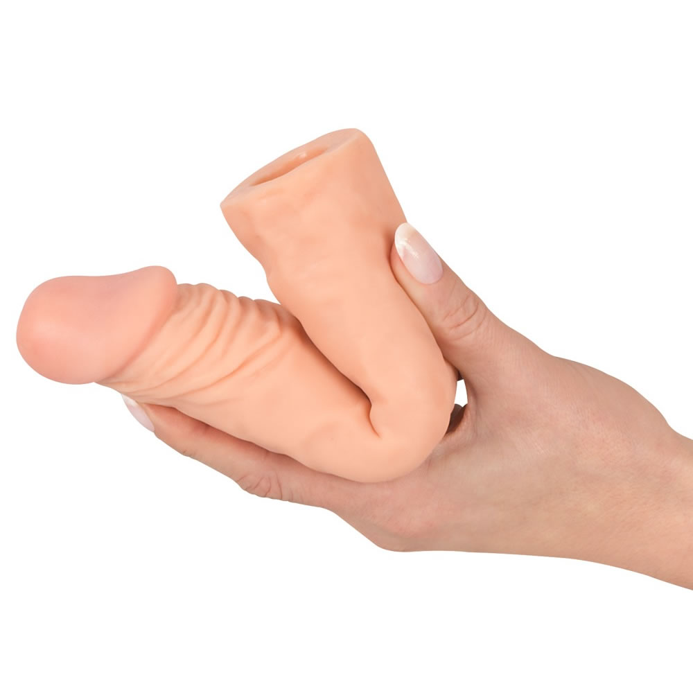Nature Skin Extension Sleeve Penis Hylster Hudfarve - Billede 6
