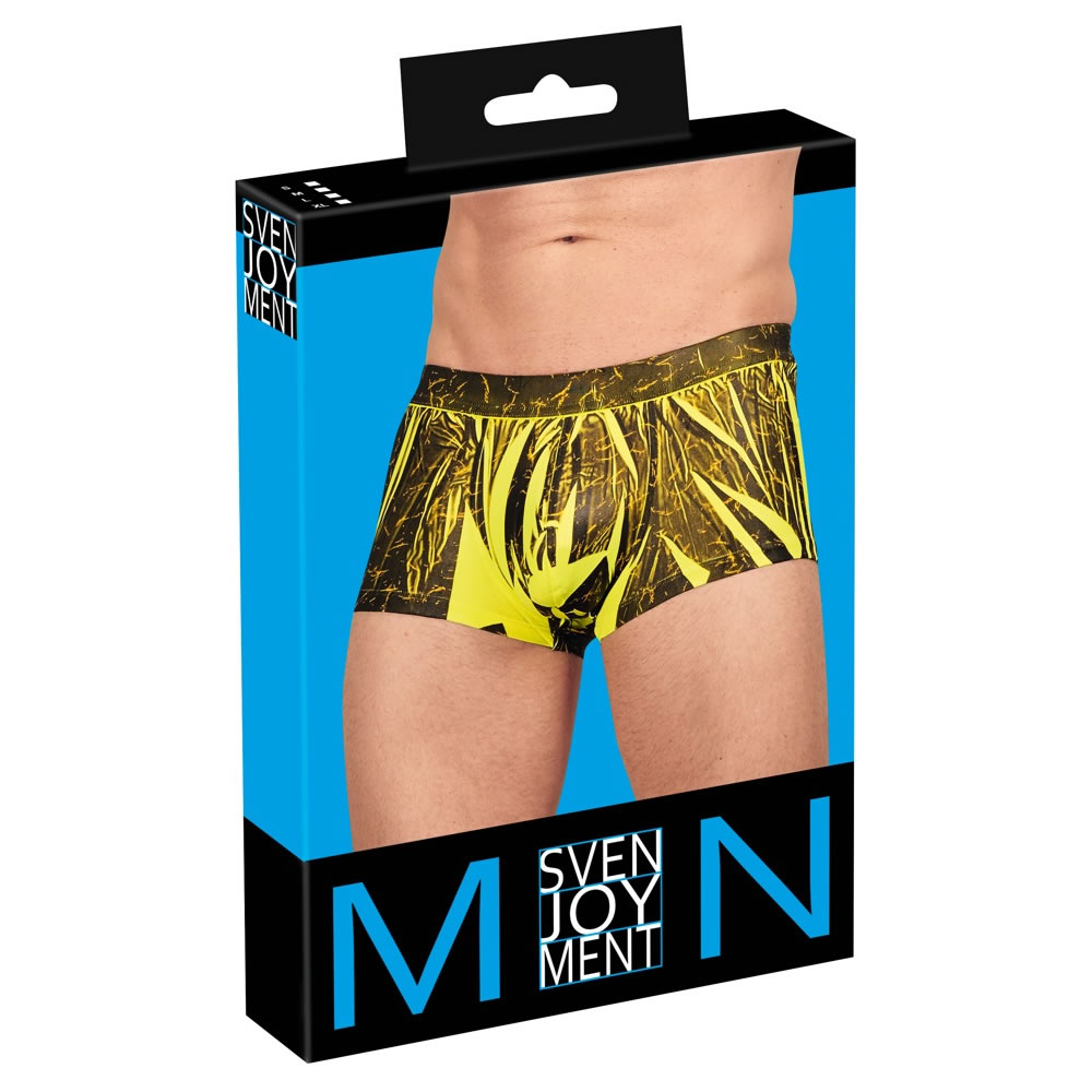 Herre Tights med Neon Gul Mønster - Billede 2