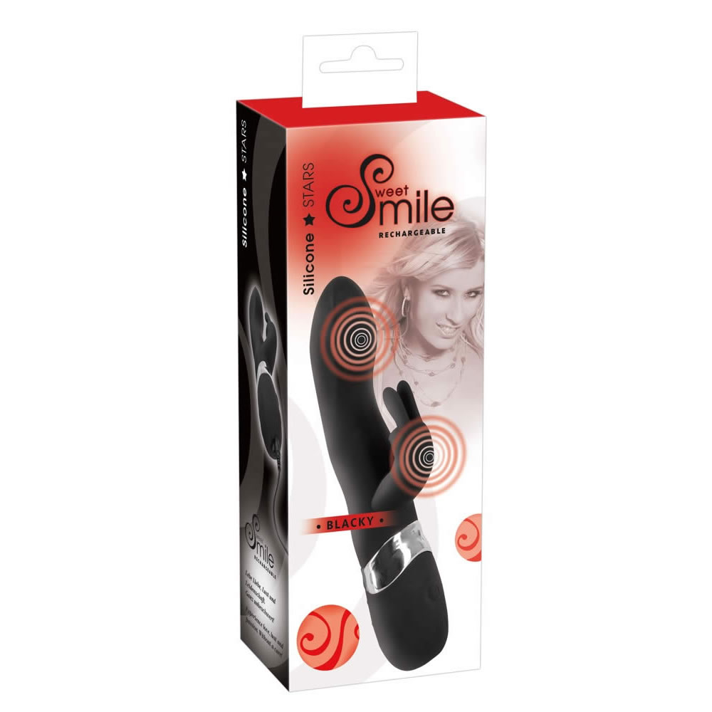 Sweet Smile Blacky Vibrator med Klitorisstimulator Sort - Billede 2