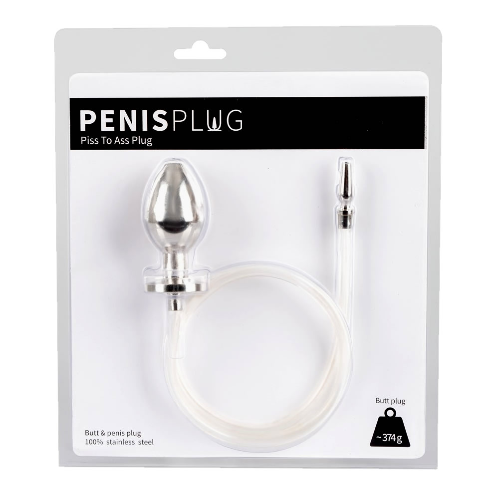 Piss to Ass Penis og Anal Plug i Metal Metal / silikone - Billede 2